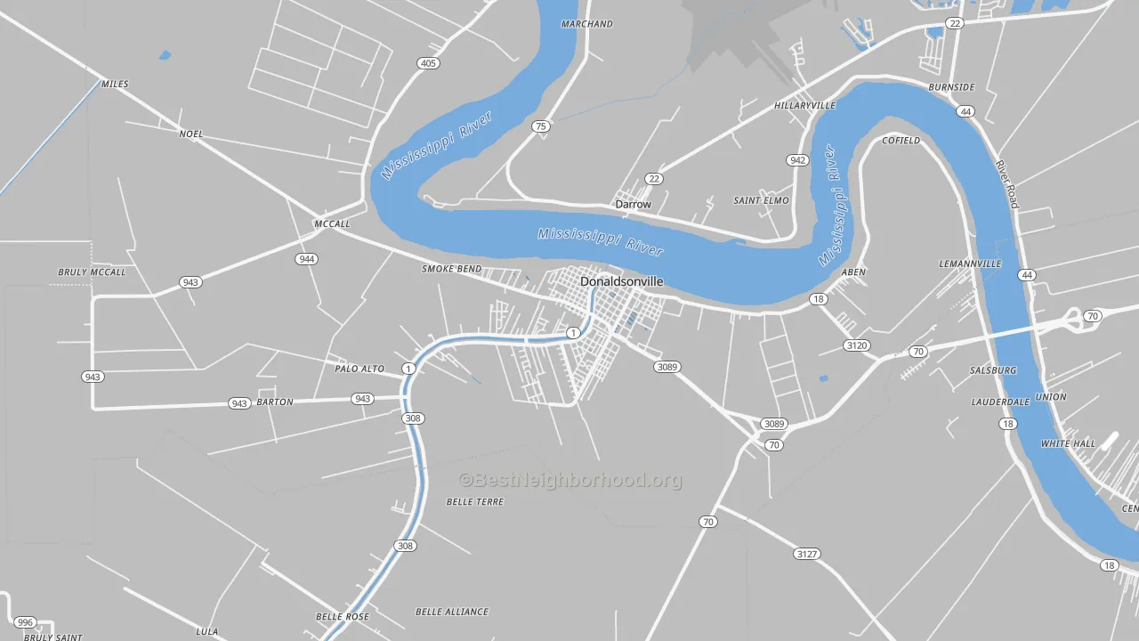 Transit Grade map of 70346, LA
