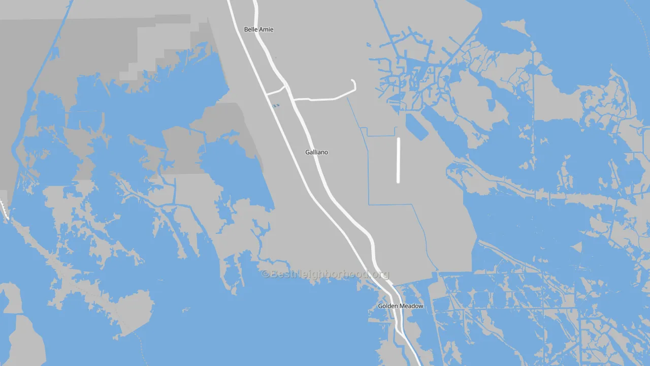 Transit Grade map of 70354, LA