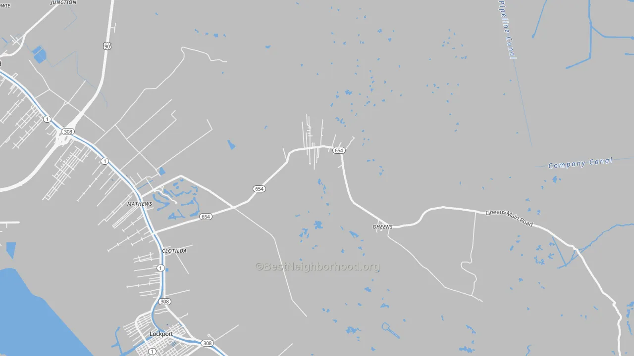 Transit Grade map of 70355, LA