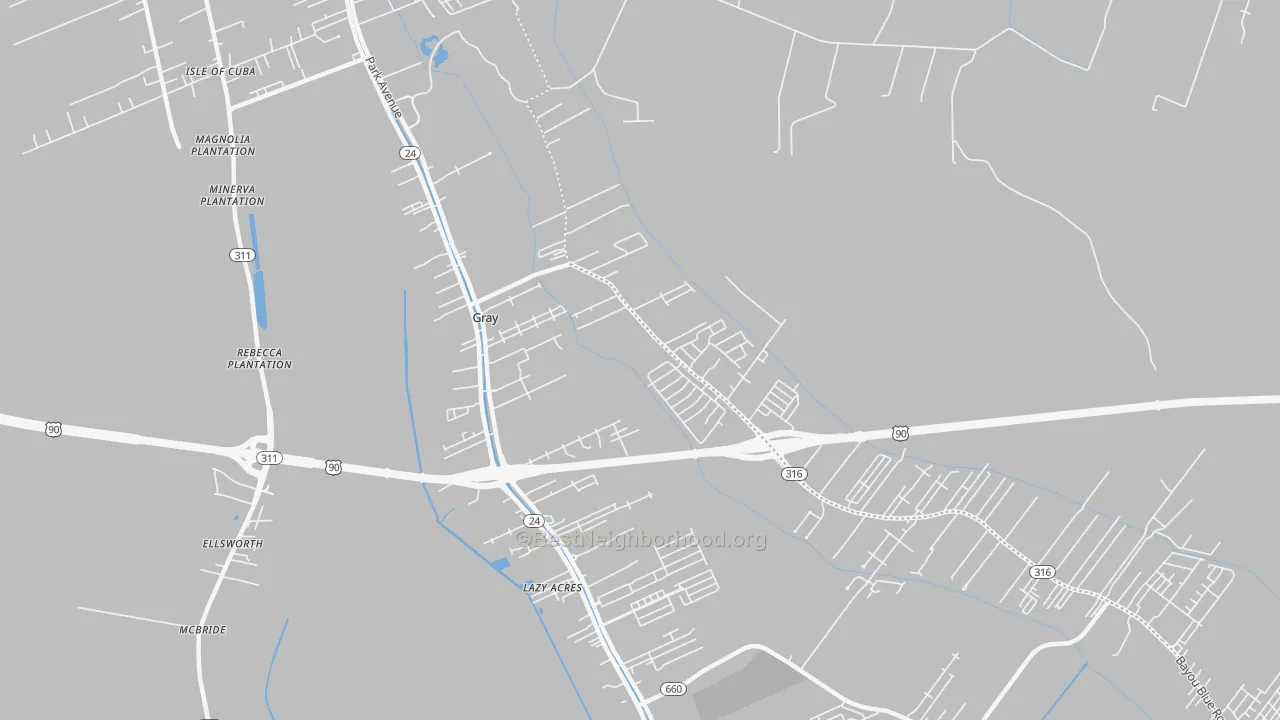 Transit Grade map of 70359, LA