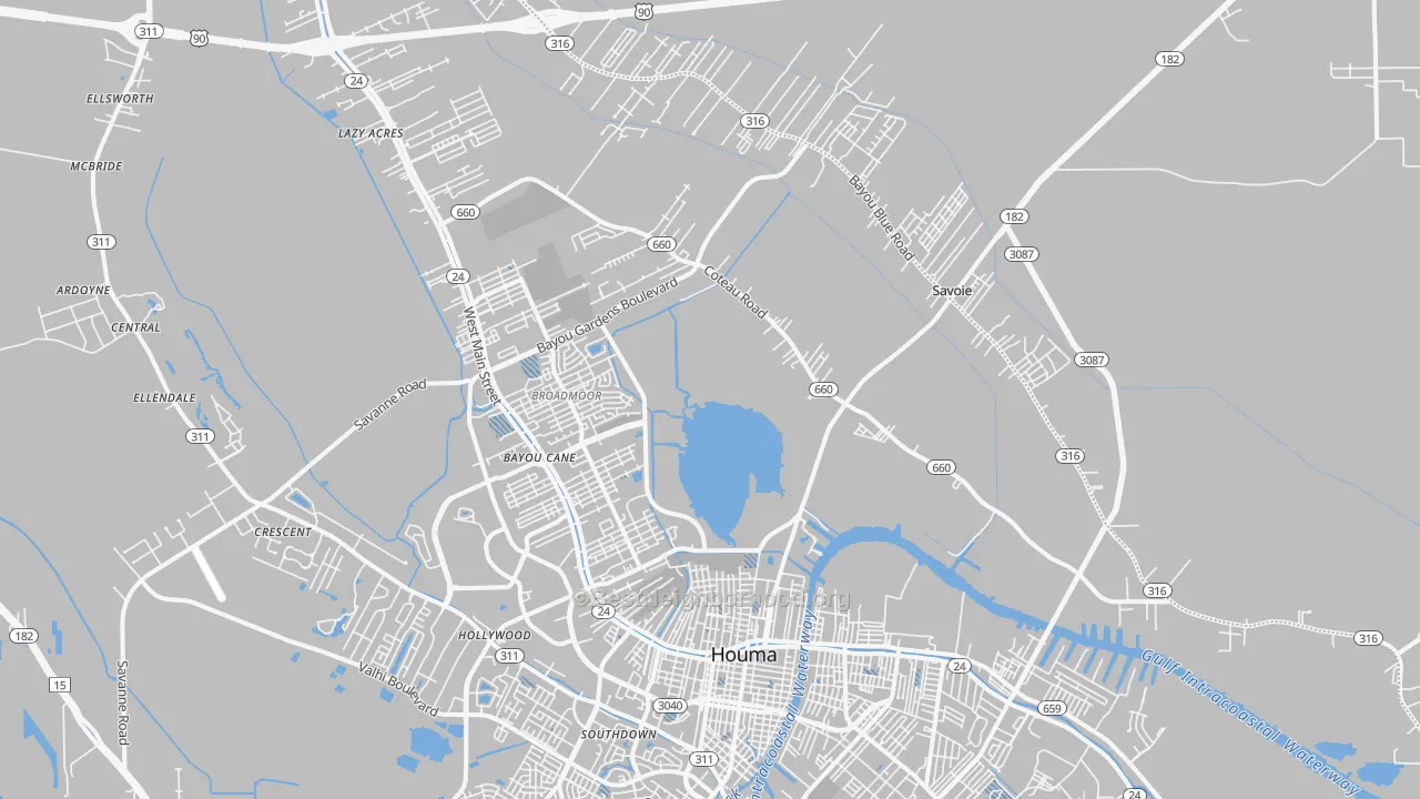 Transit Grade map of 70364, LA