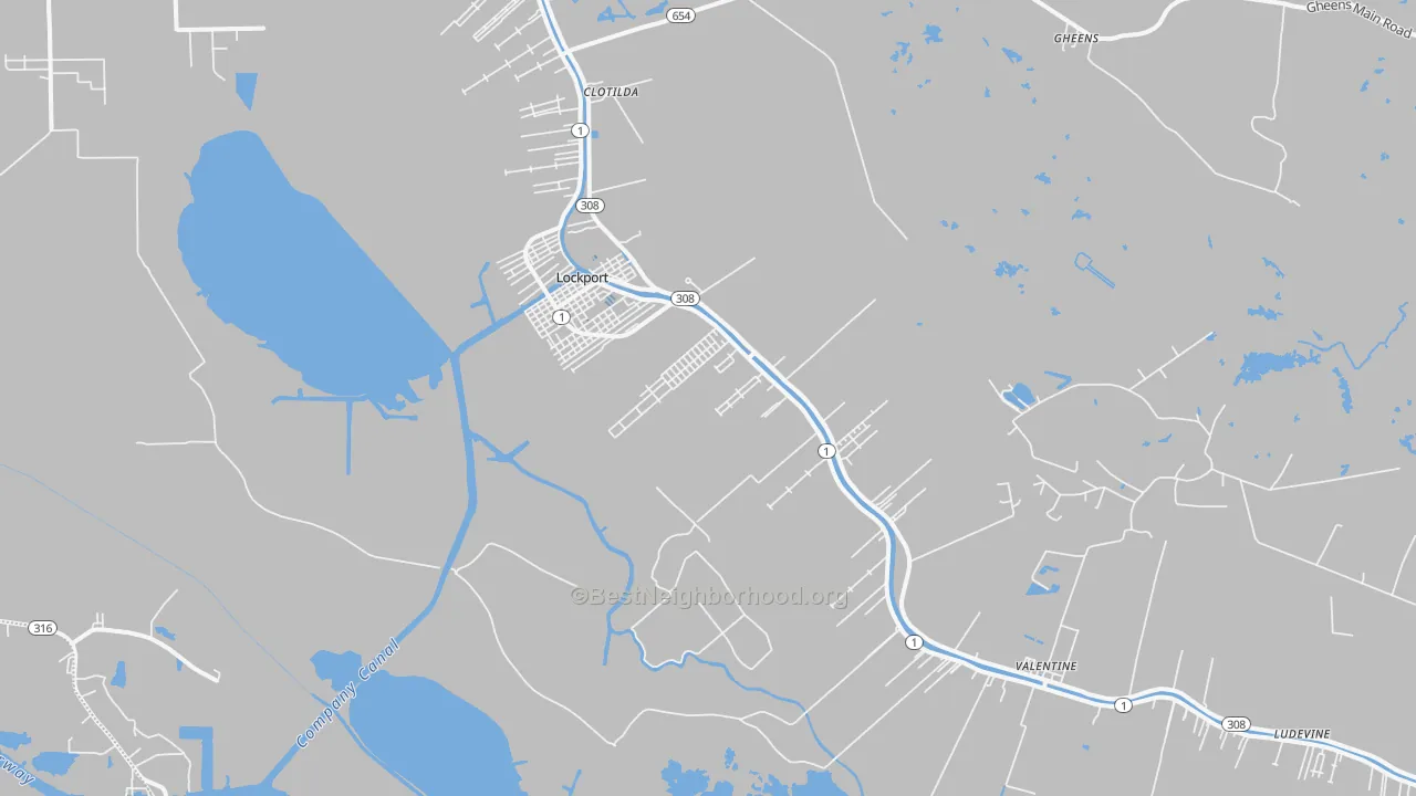Transit Grade map of 70374, LA