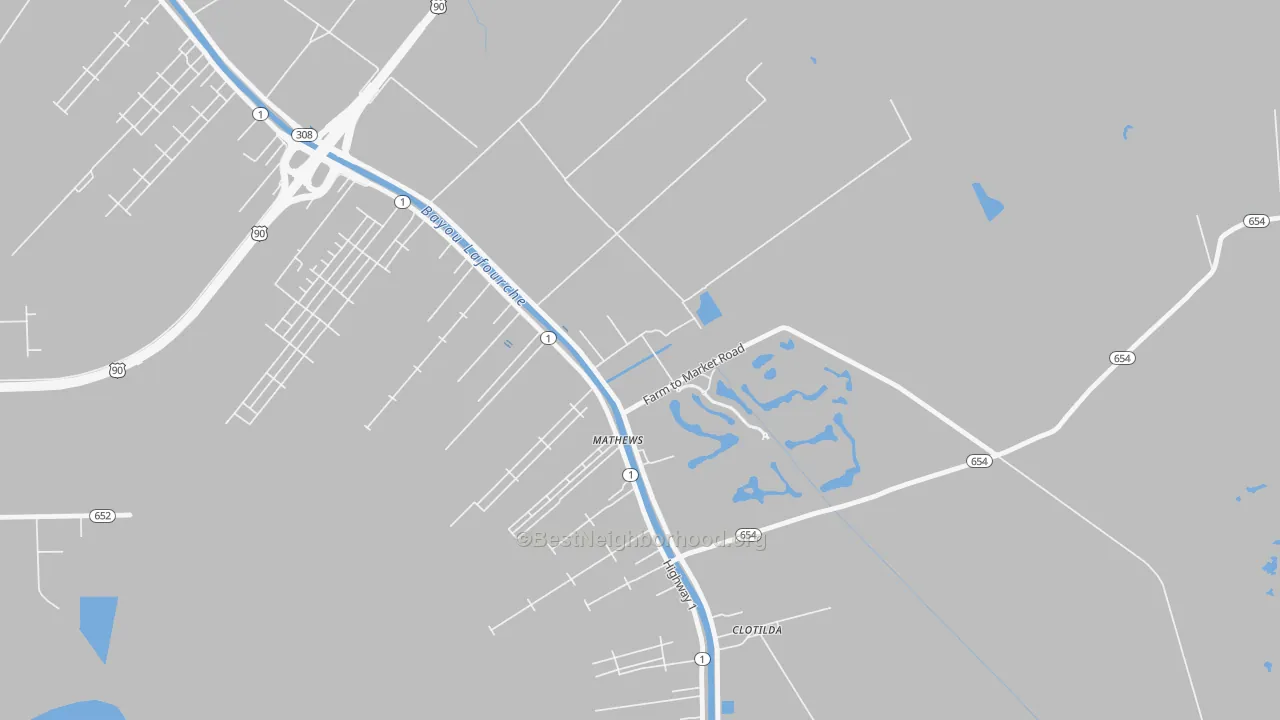 Transit Grade map of 70375, LA