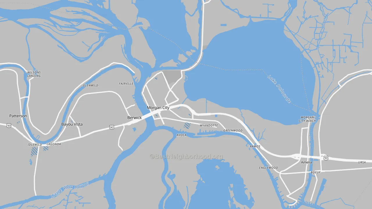 Transit Grade map of 70380, LA