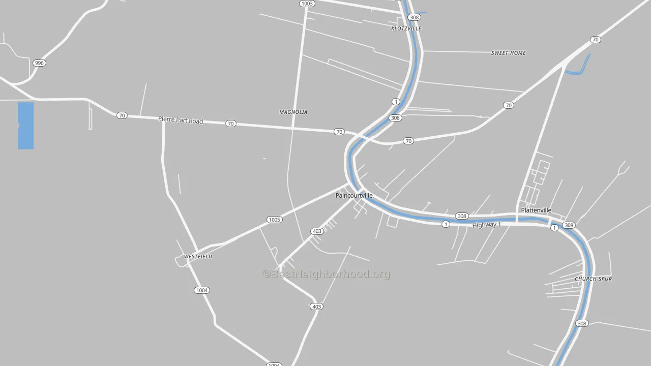 Transit Grade map of 70391, LA