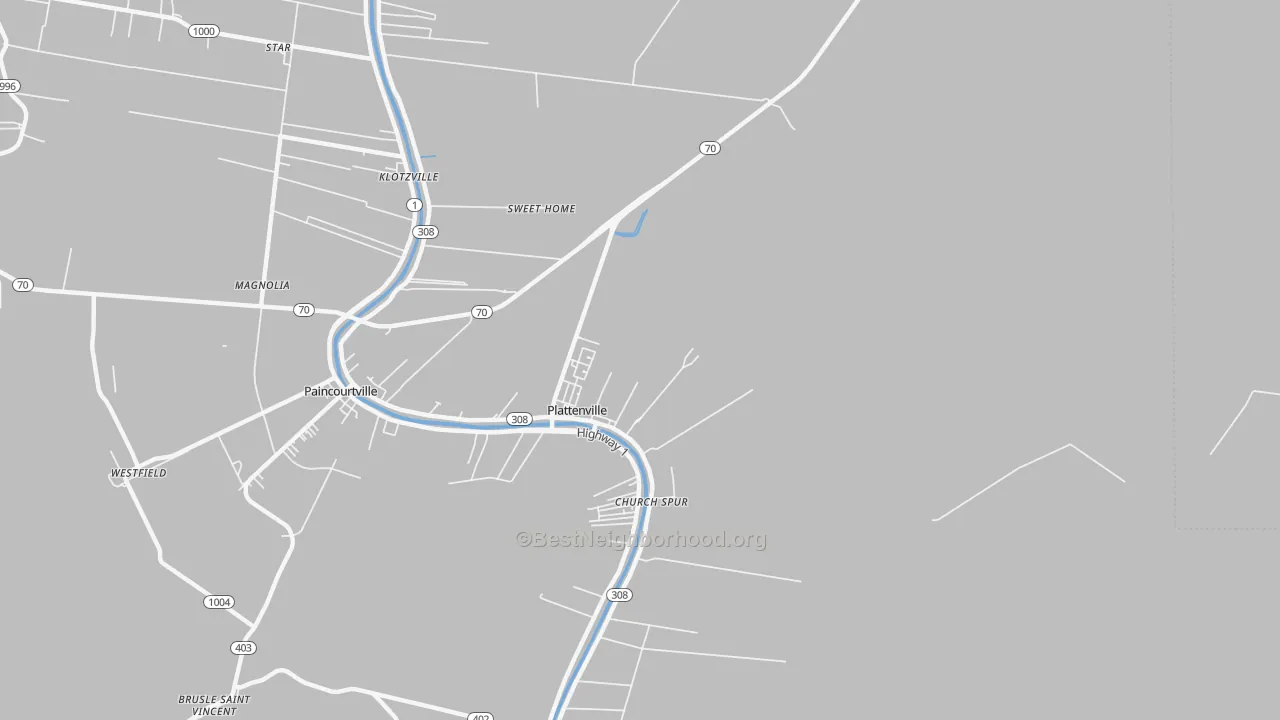 Transit Grade map of 70393, LA