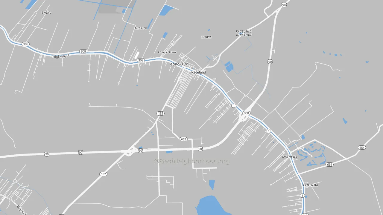 Transit Grade map of 70394, LA