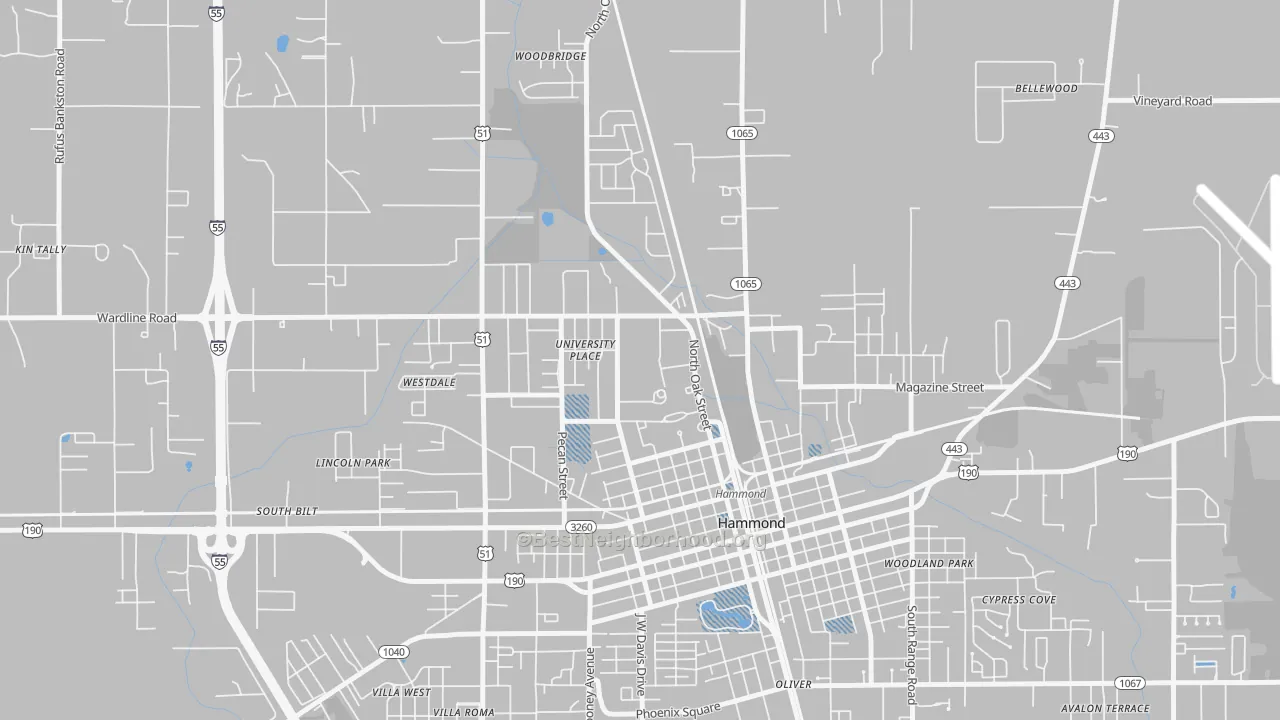 Transit Grade map of 70402, LA
