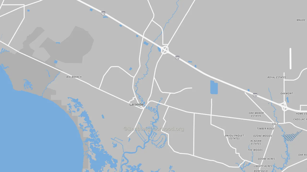 Transit Grade map of 70445, LA