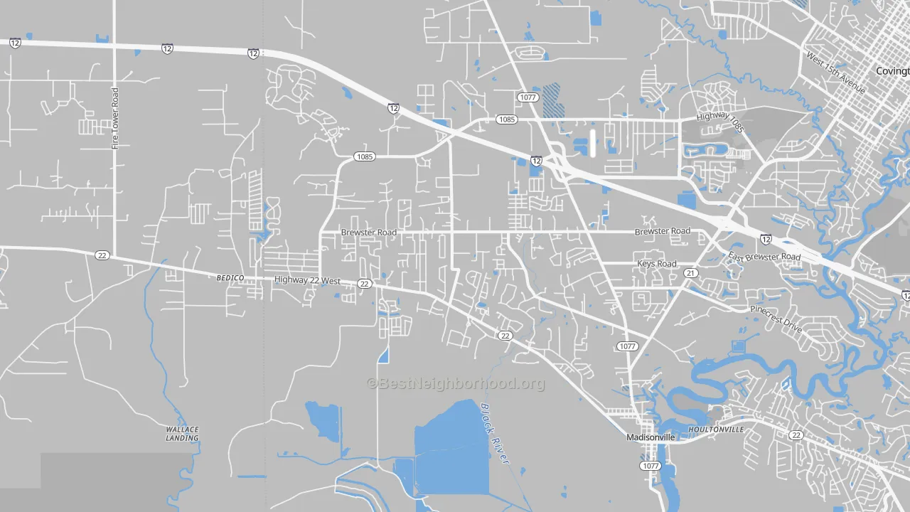 Transit Grade map of 70447, LA