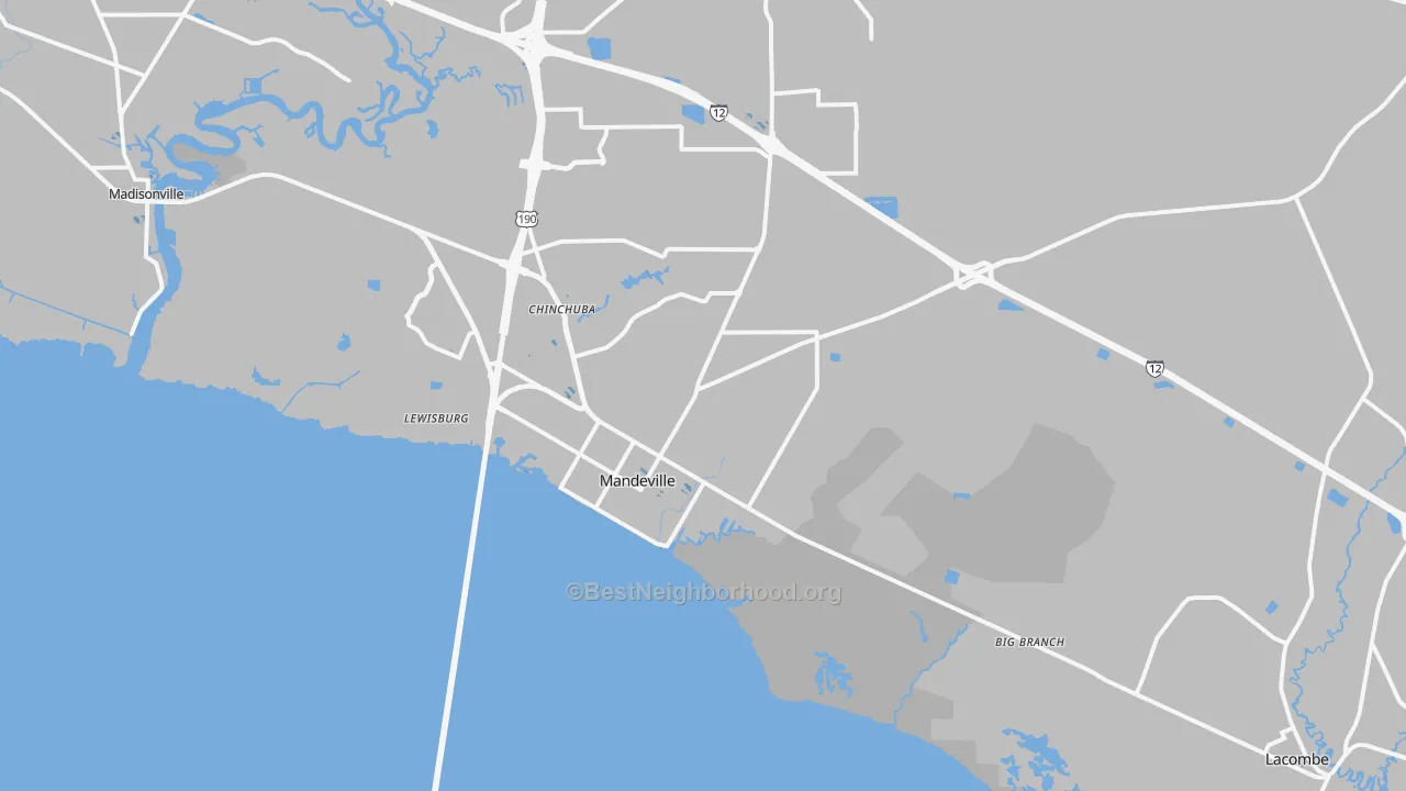 Transit Grade map of 70448, LA