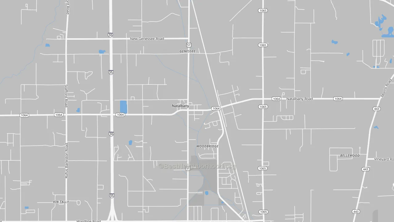 Transit Grade map of 70451, LA