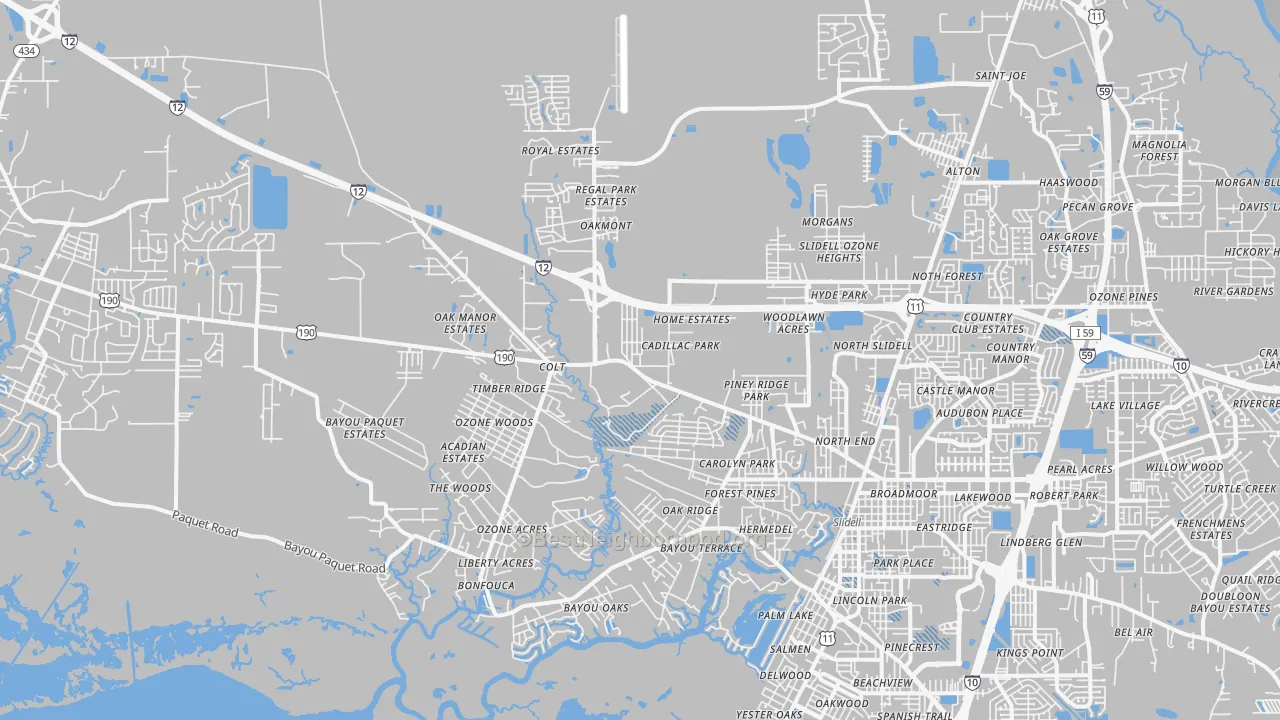 Transit Grade map of 70460, LA