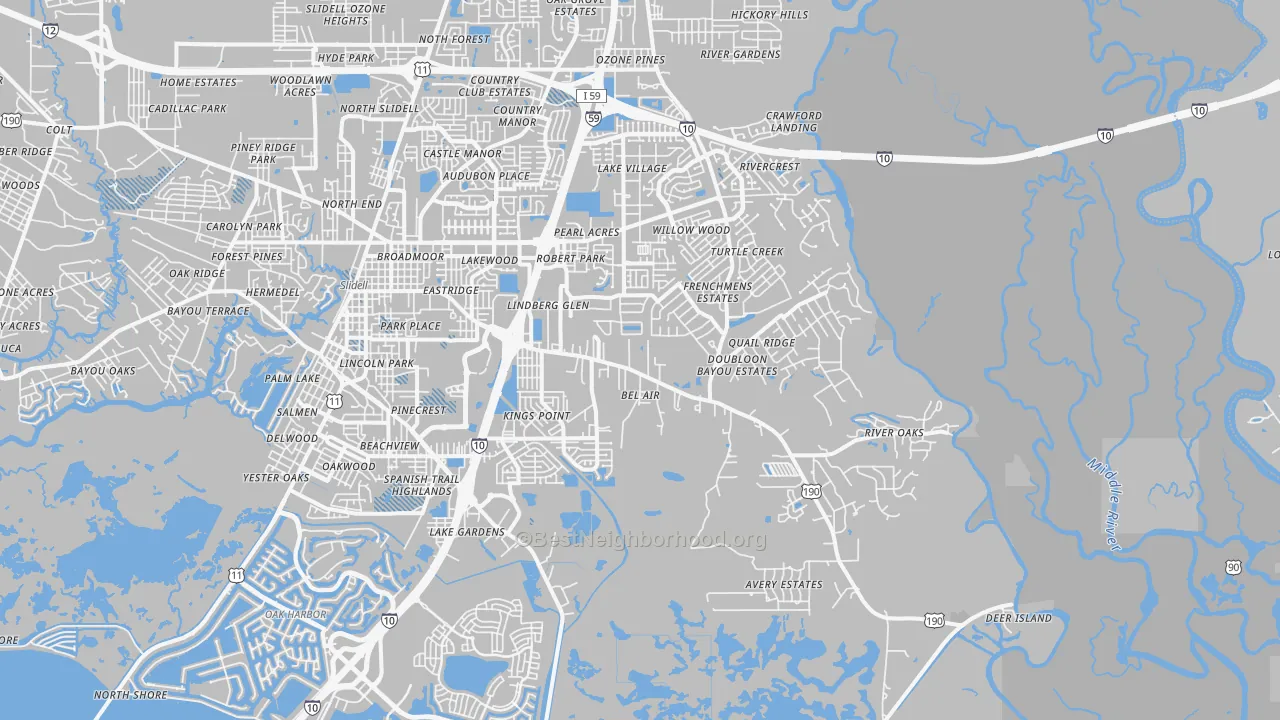Transit Grade map of 70461, LA