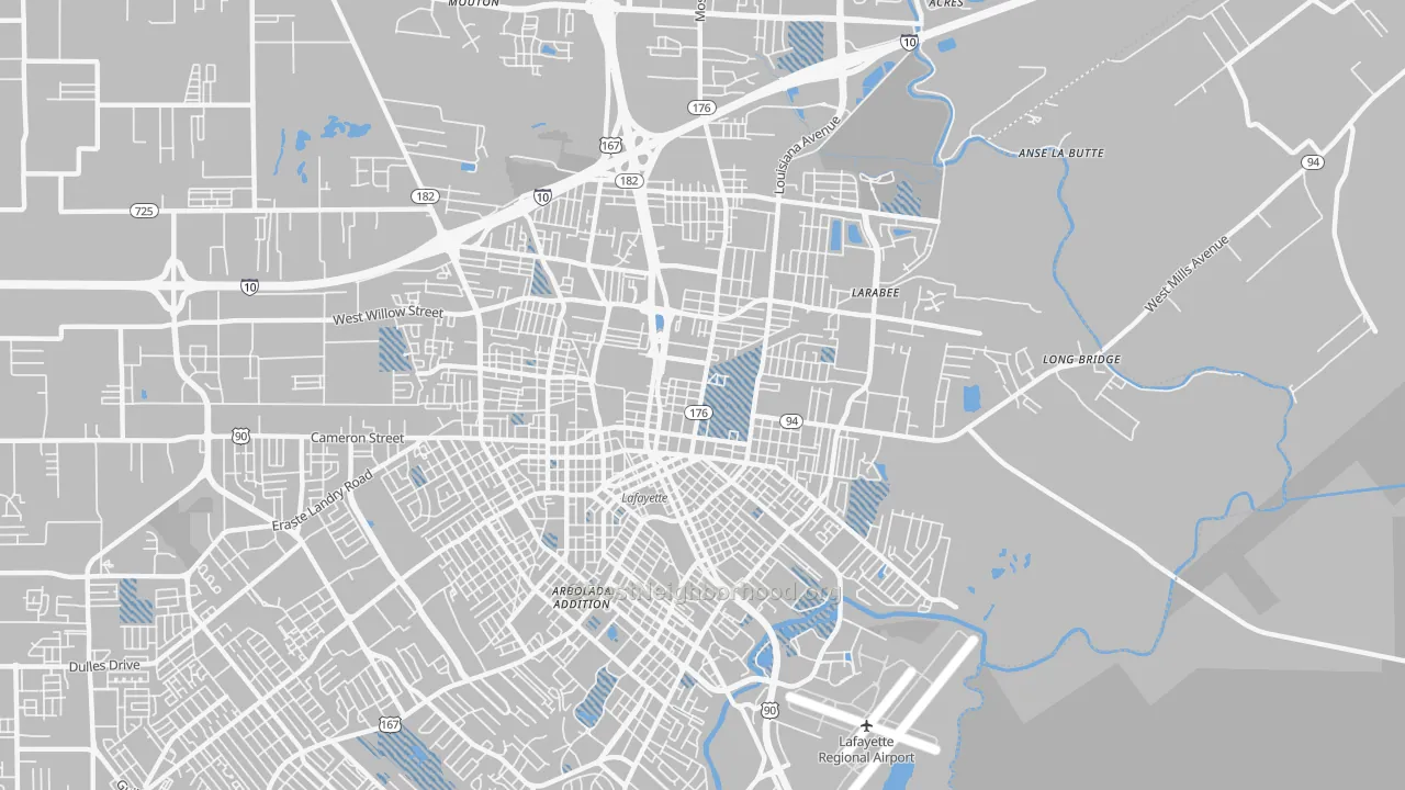 Transit Grade map of 70501, LA
