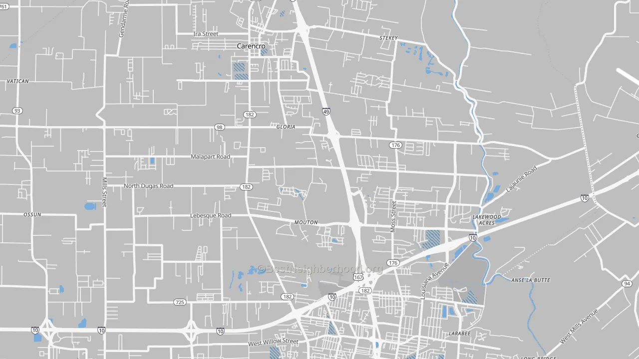 Transit Grade map of 70507, LA