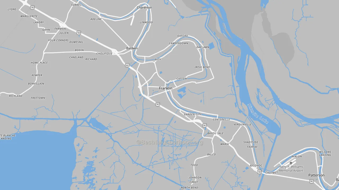 Transit Grade map of 70538, LA