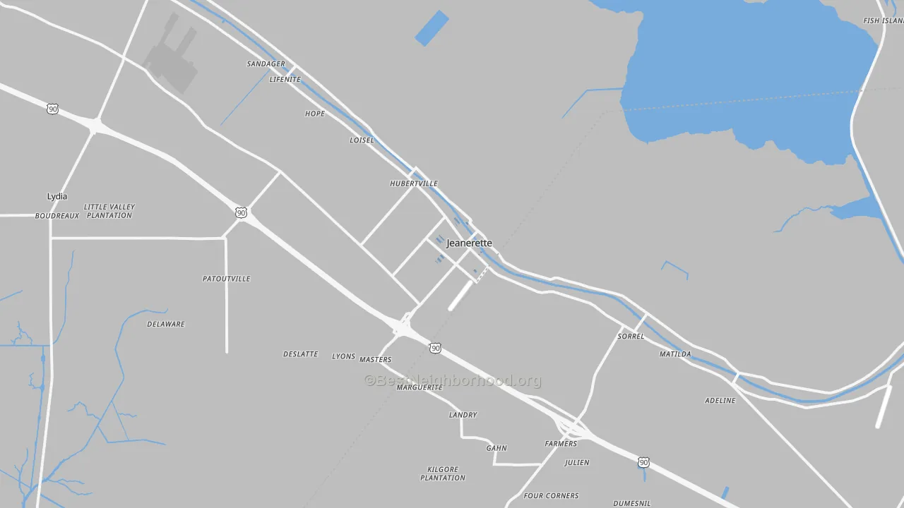 Transit Grade map of 70544, LA