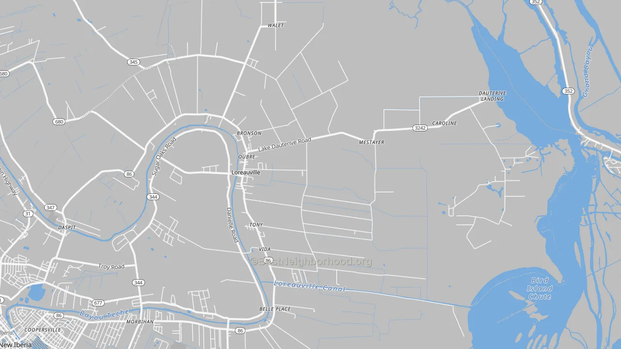 Transit Grade map of 70552, LA