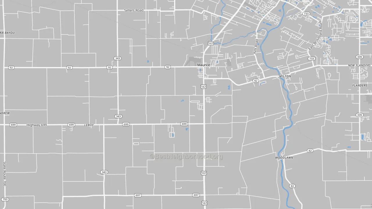 Transit Grade map of 70555, LA
