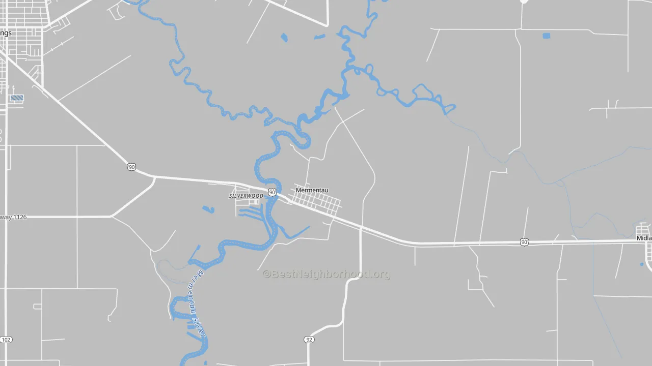 Transit Grade map of 70556, LA