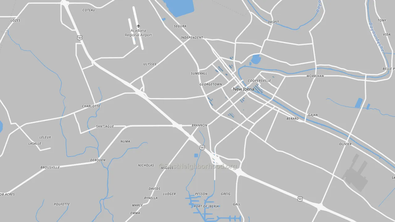 Transit Grade map of 70560, LA