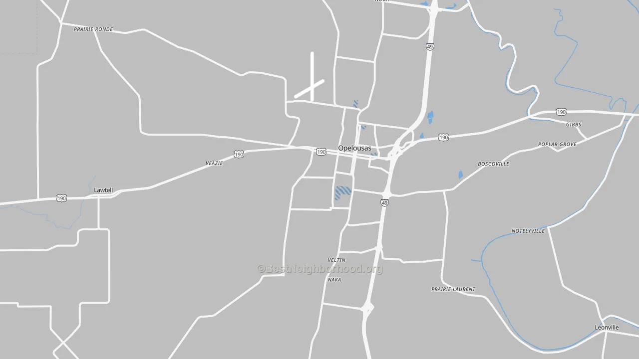 Transit Grade map of 70570, LA