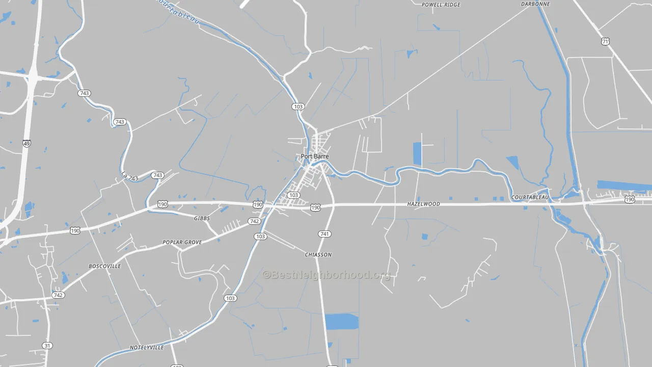 Transit Grade map of 70577, LA
