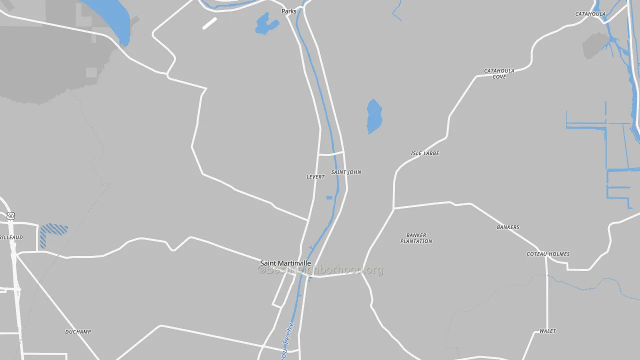 Transit Grade map of 70582, LA