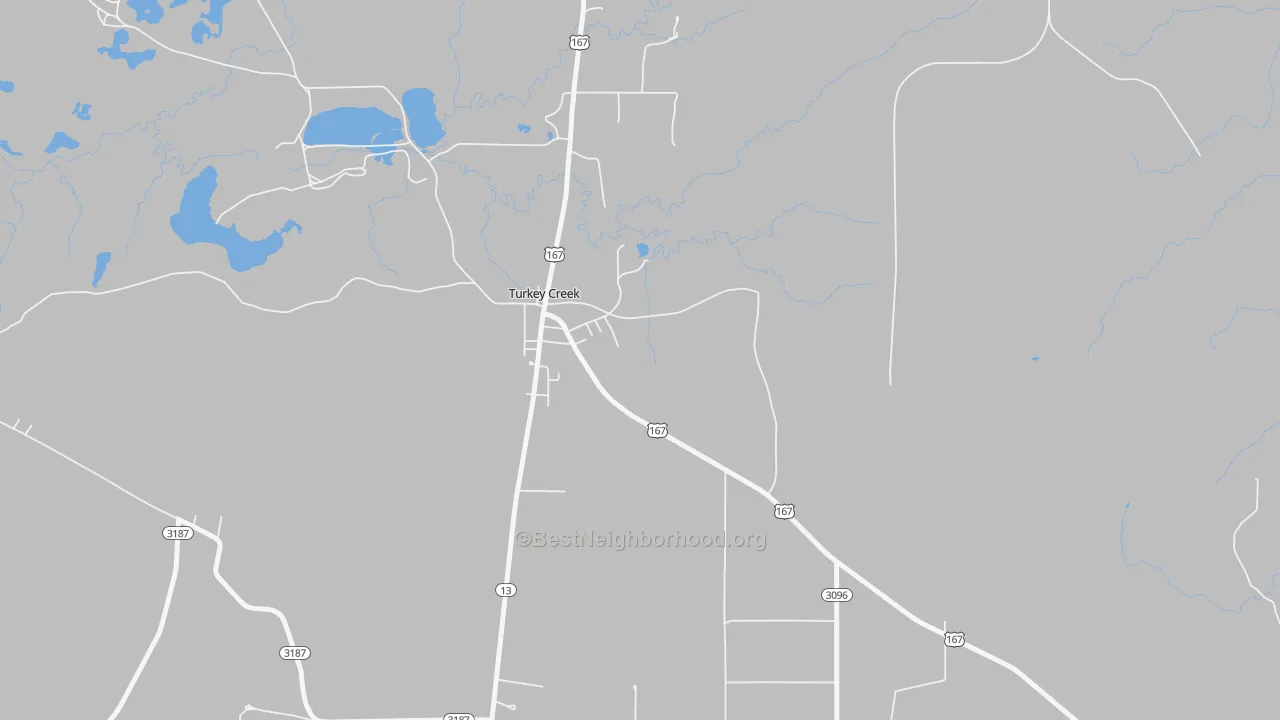 Transit Grade map of 70585, LA