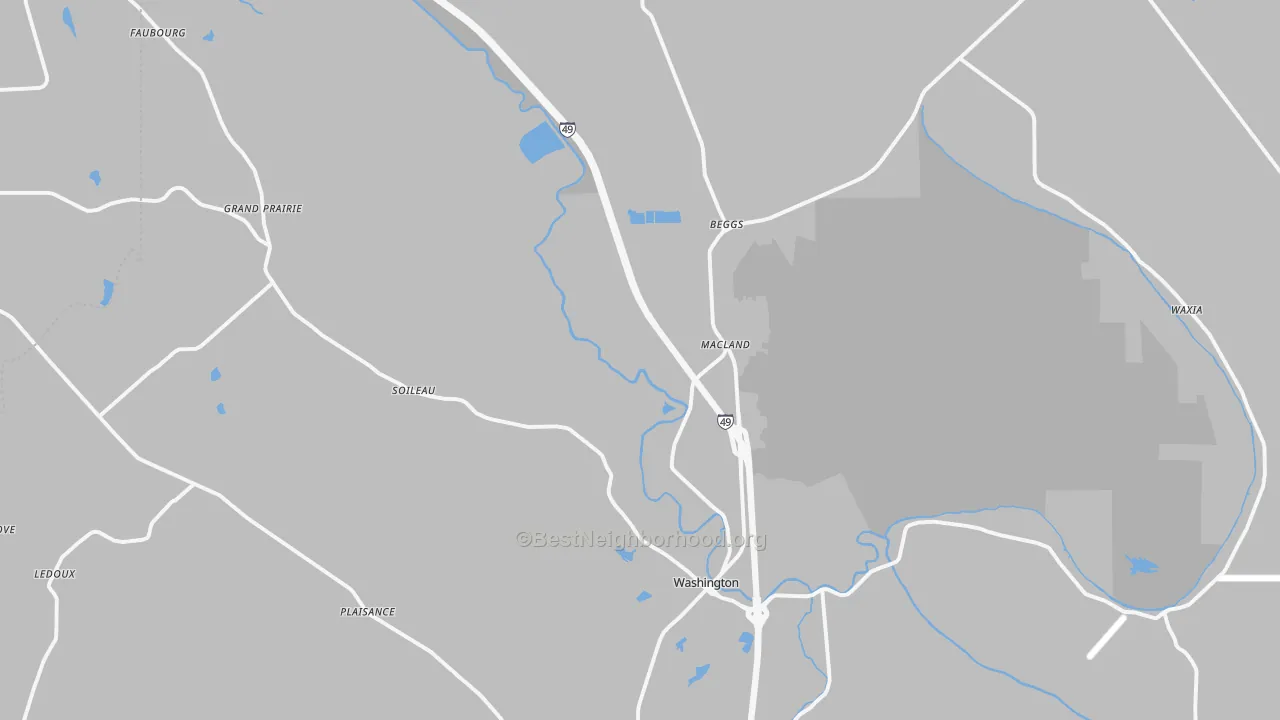 Transit Grade map of 70589, LA