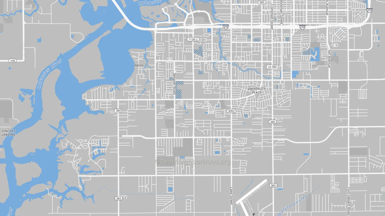 Transit Grade map of 70605, LA