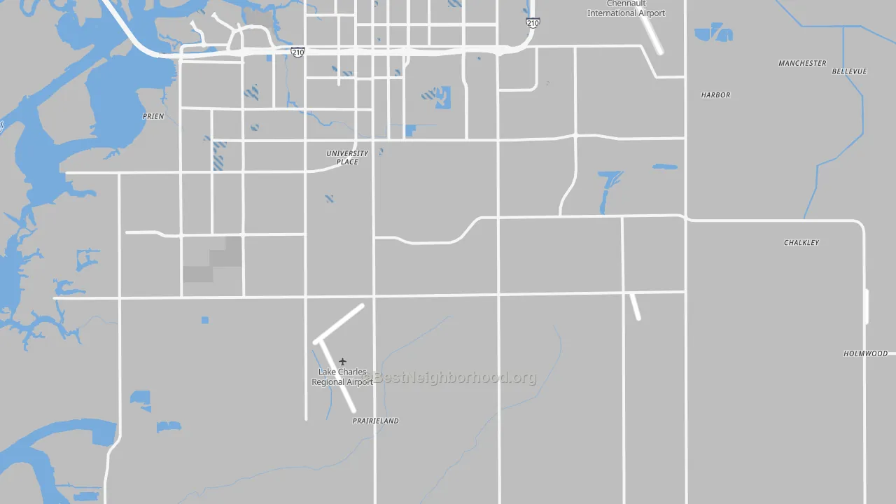 Transit Grade map of 70607, LA