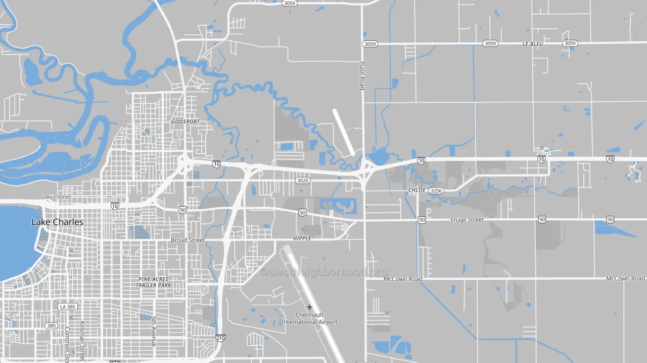 Transit Grade map of 70615, LA