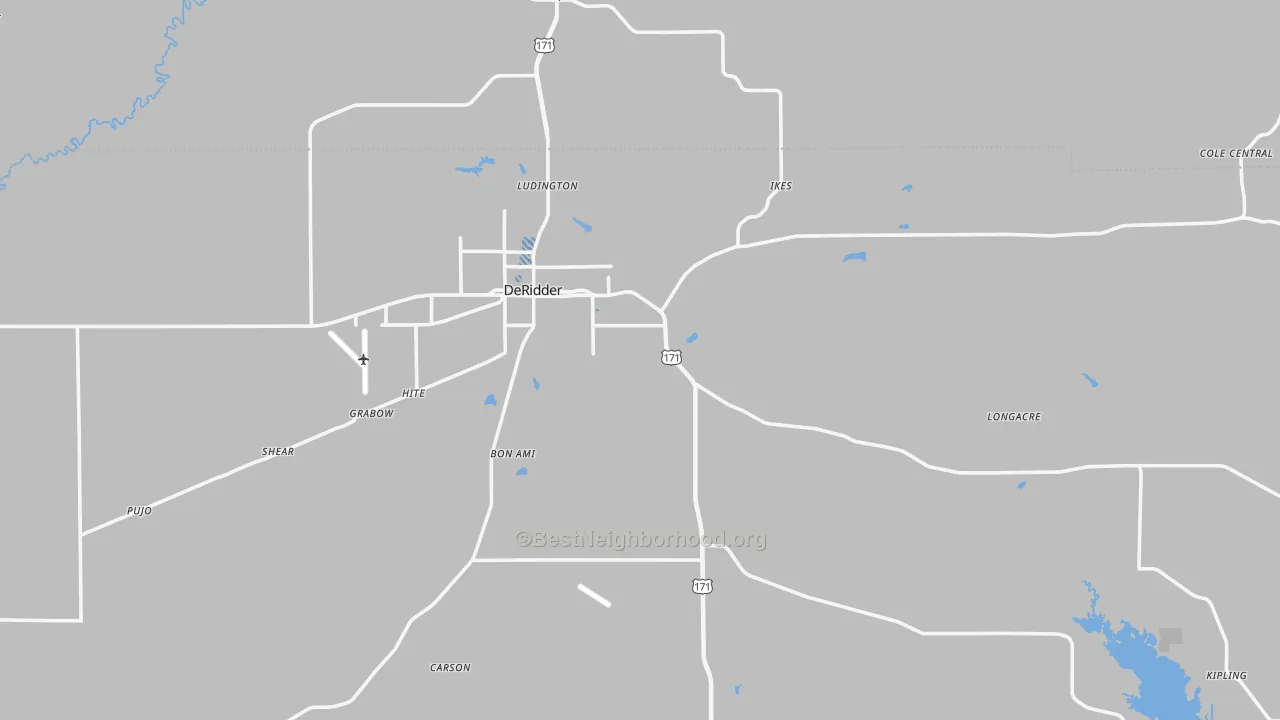 Transit Grade map of 70634, LA