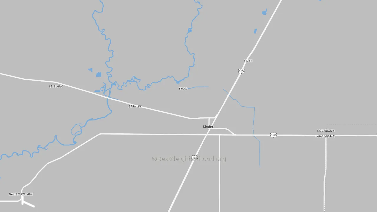 Transit Grade map of 70648, LA