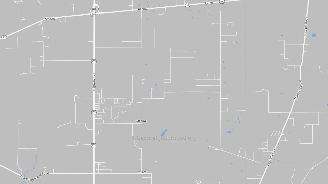 Transit Grade map of 70657, LA
