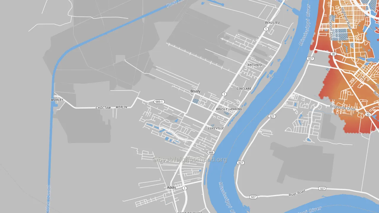 Transit Grade map of 70719, LA