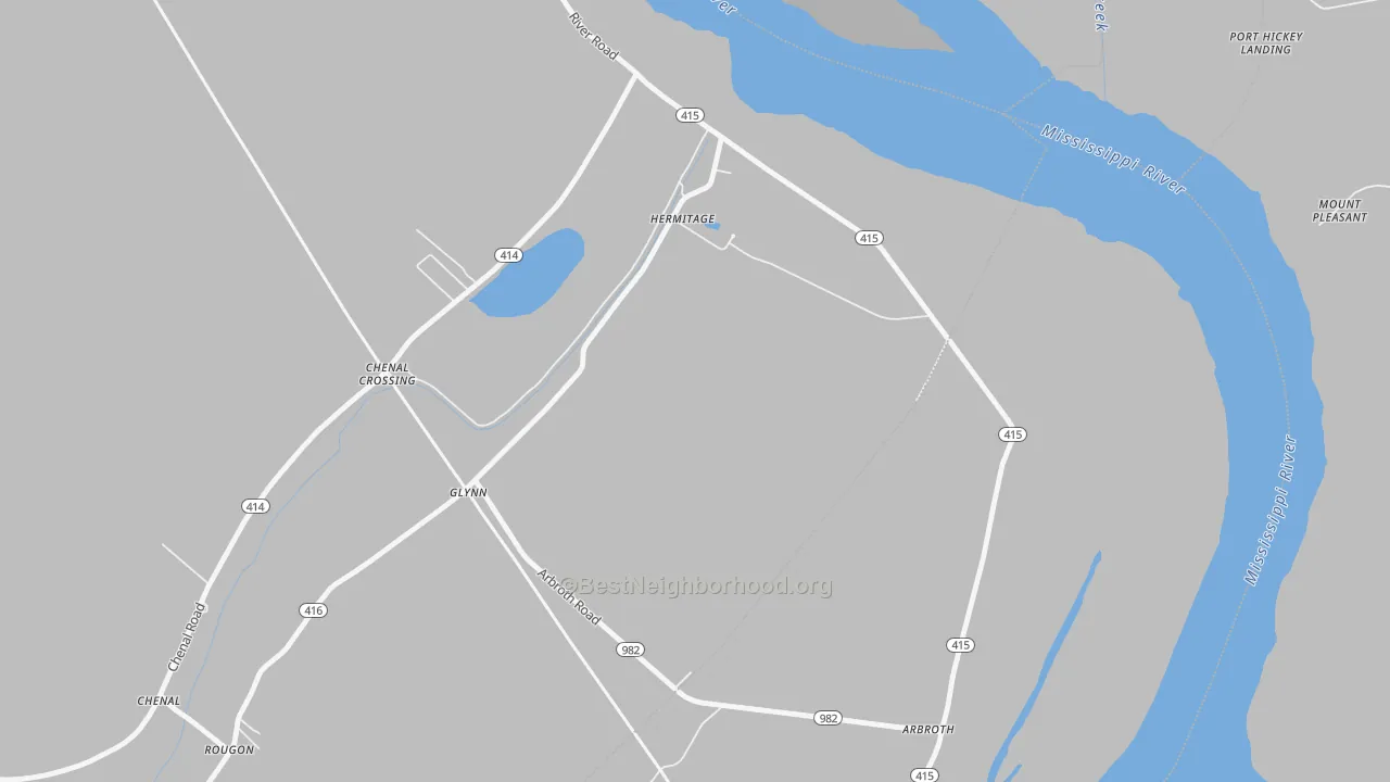 Transit Grade map of 70736, LA