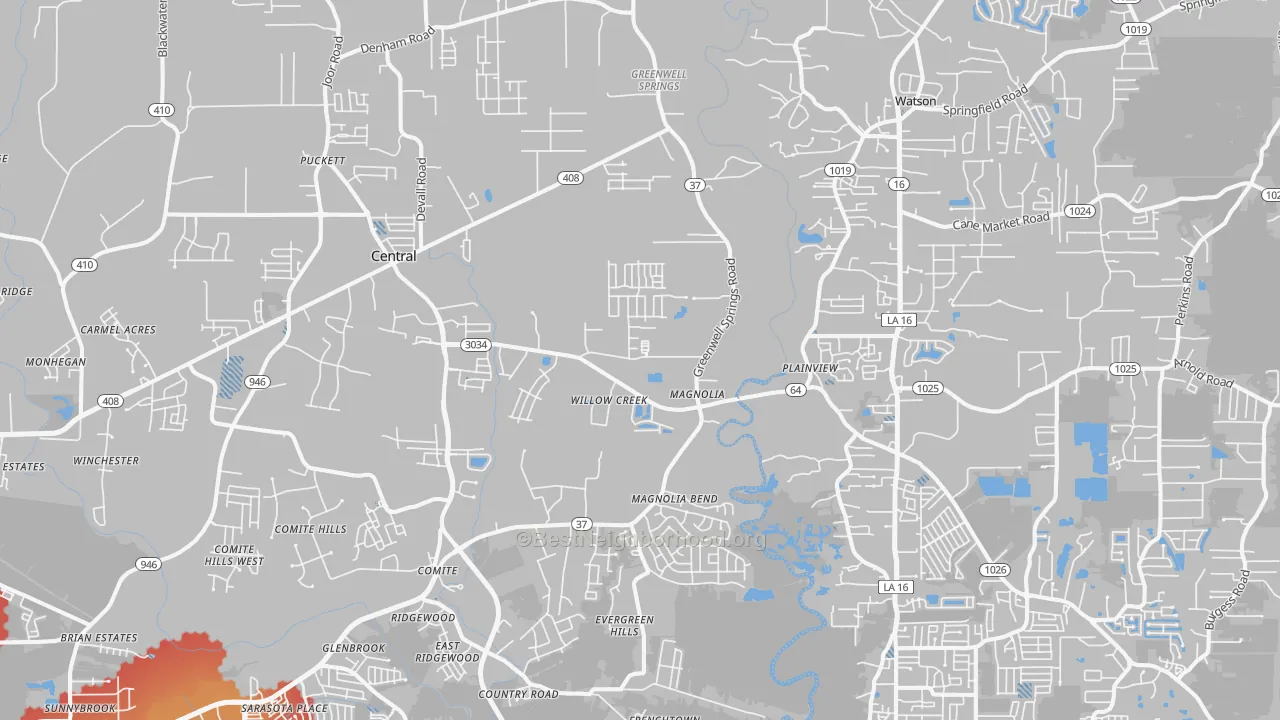 Transit Grade map of 70739, LA