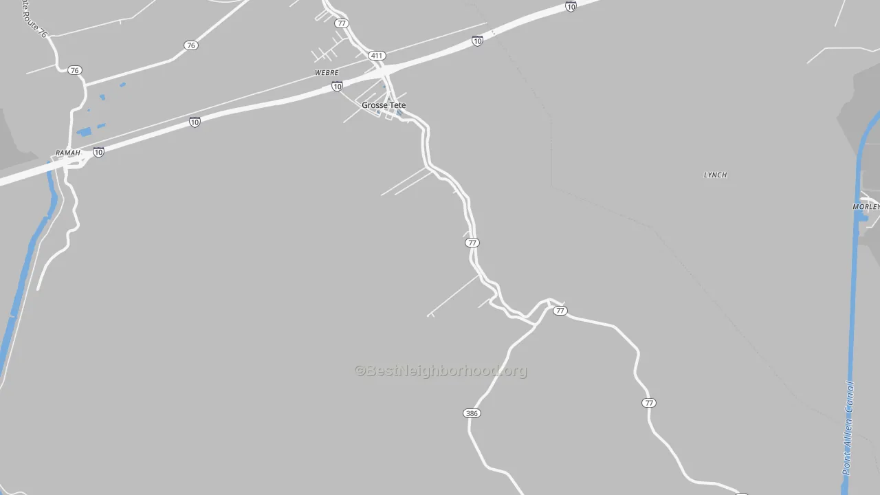 Transit Grade map of 70740, LA