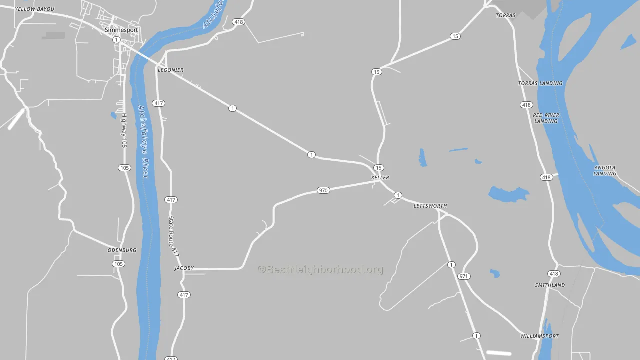 Transit Grade map of 70753, LA
