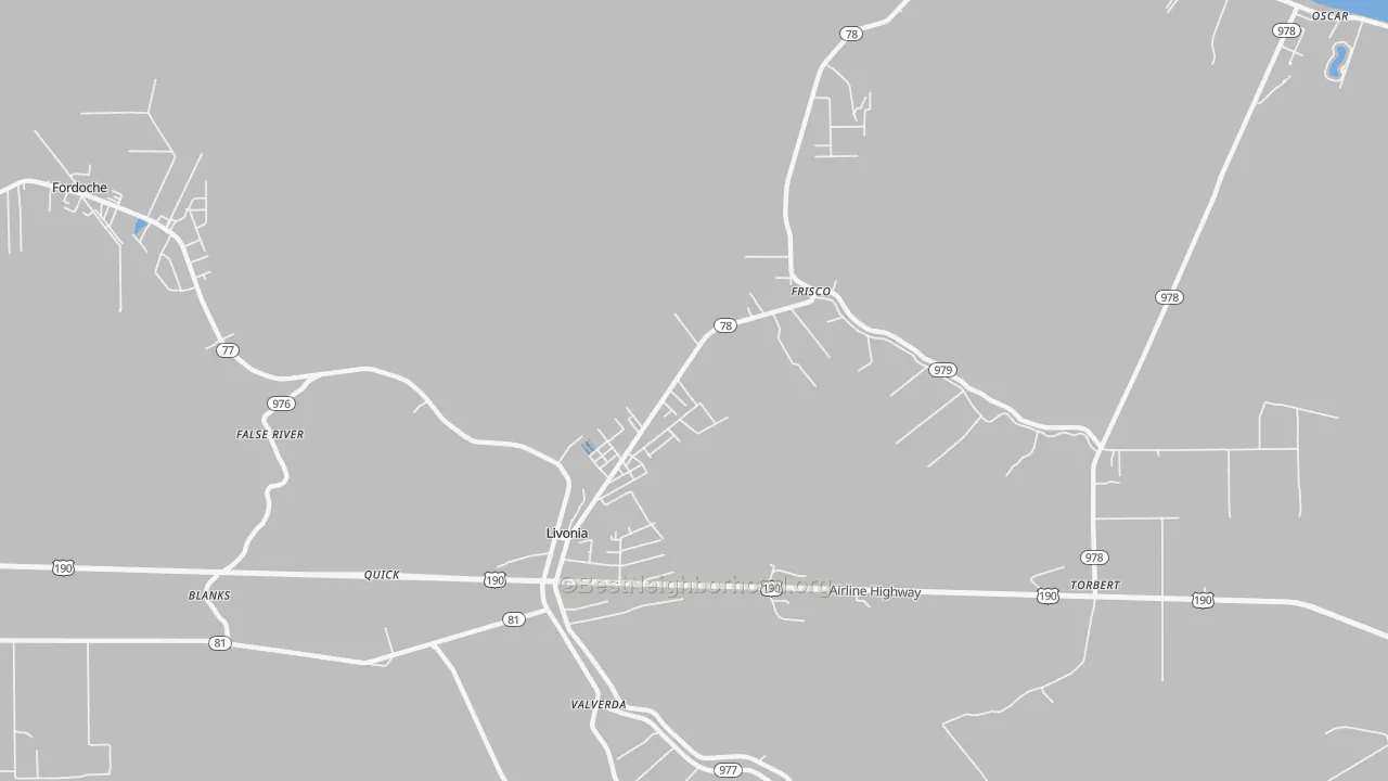 Transit Grade map of 70755, LA