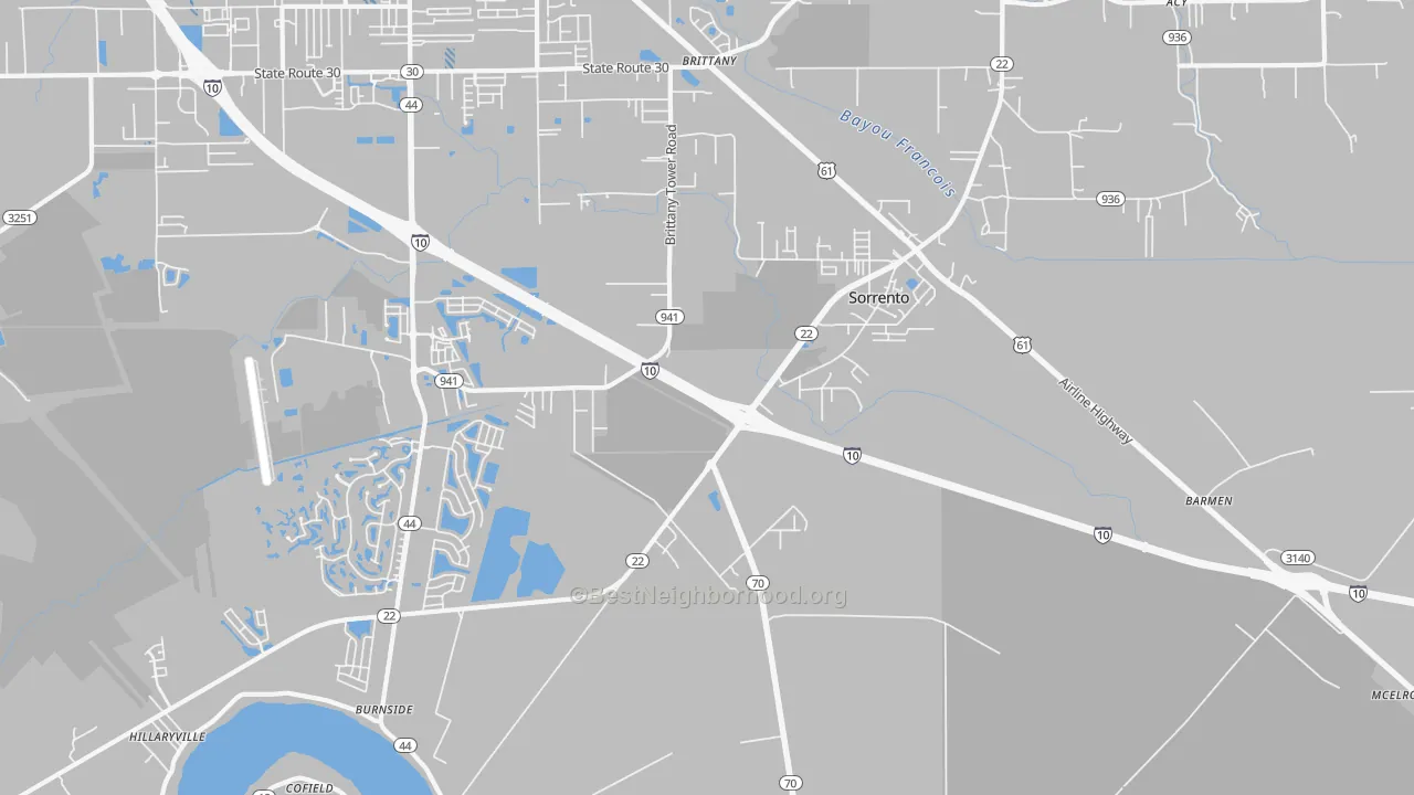 Transit Grade map of 70778, LA