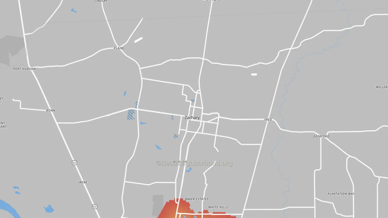 Transit Grade map of 70791, LA