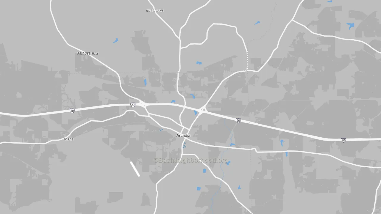 Transit Grade map of 71001, LA