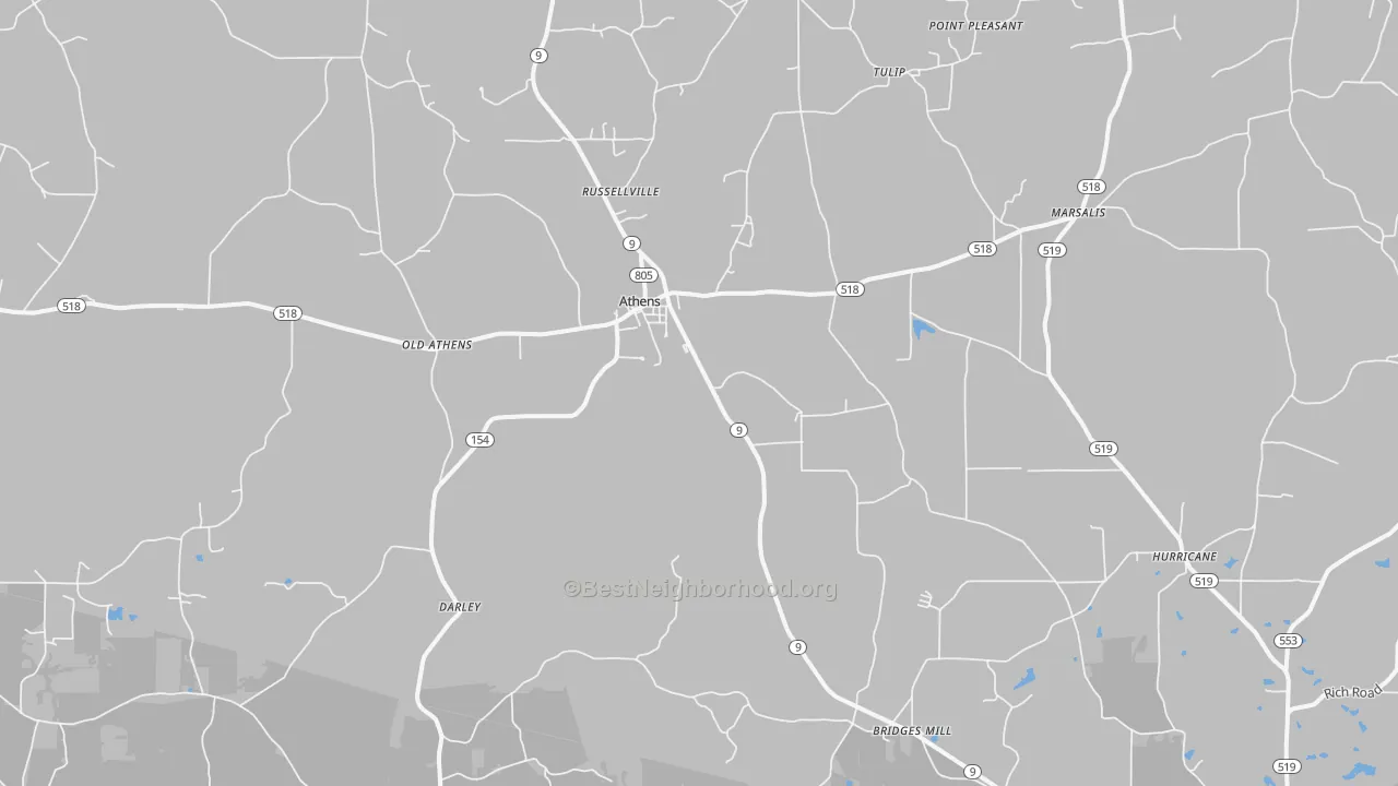 Transit Grade map of 71003, LA