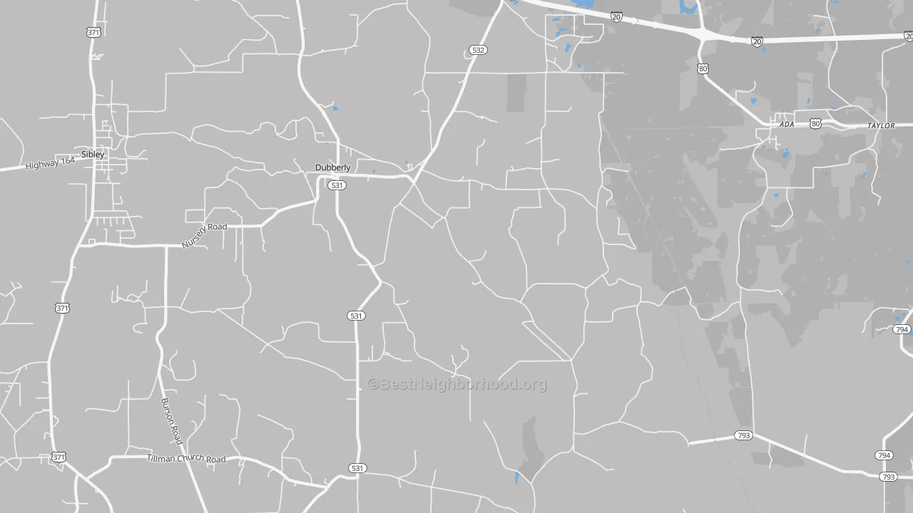 Transit Grade map of 71024, LA
