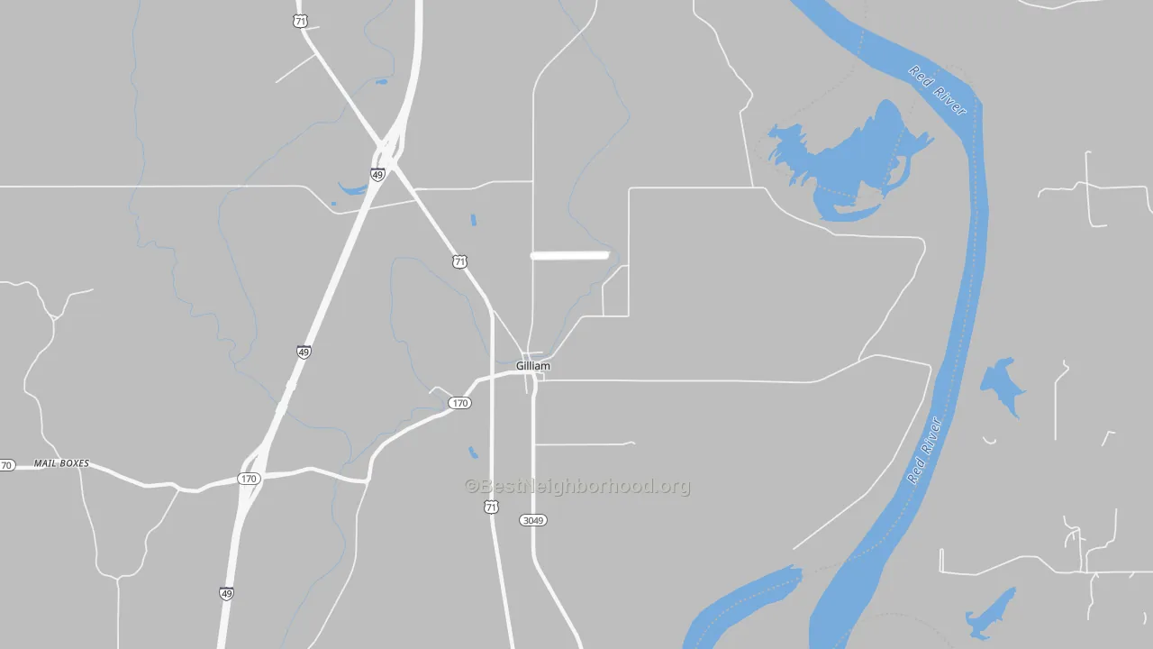 Transit Grade map of 71029, LA