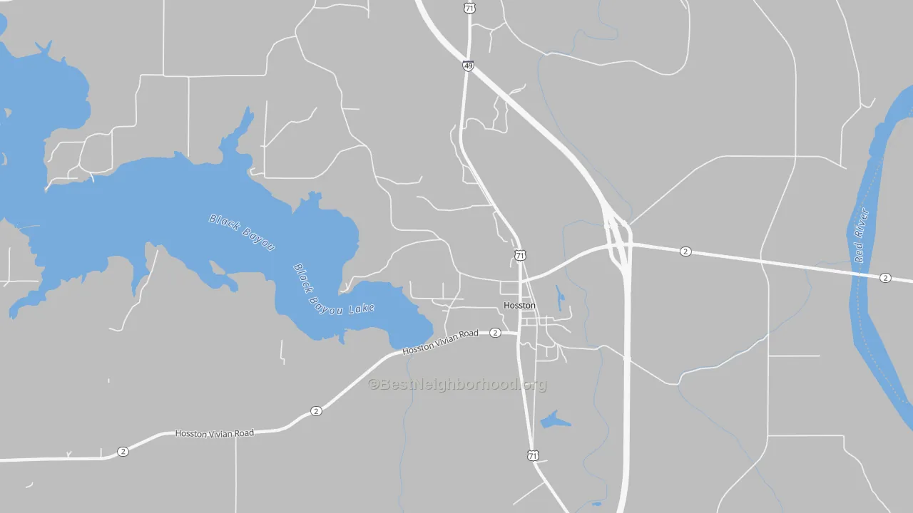 Transit Grade map of 71043, LA